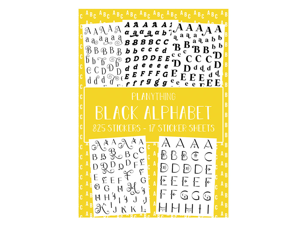 Black Alphabet - Sticker book