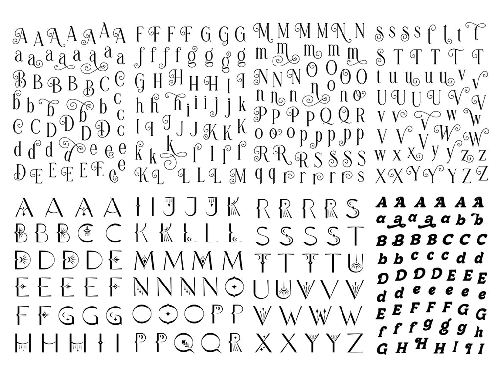 Black Alphabet - Sticker book