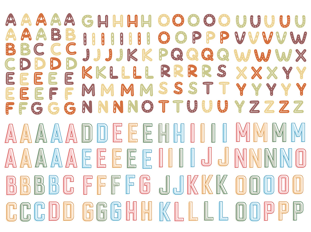 Colorful Alphabet - Sticker book