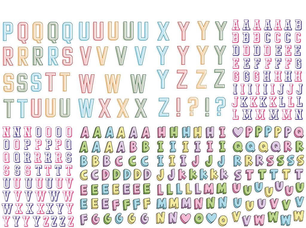 Colorful Alphabet - Sticker book