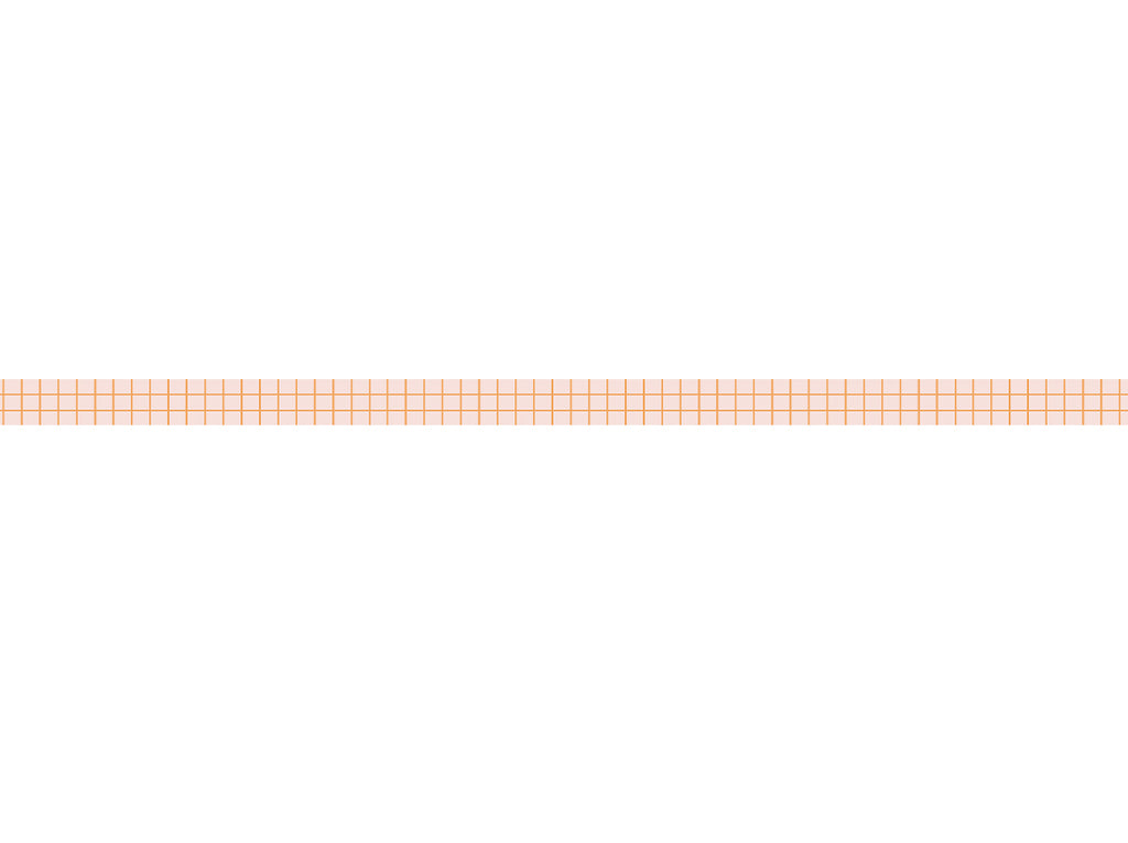 Soft Pink with Orange Grid - 0,8 cm - Skinny Washi Tape