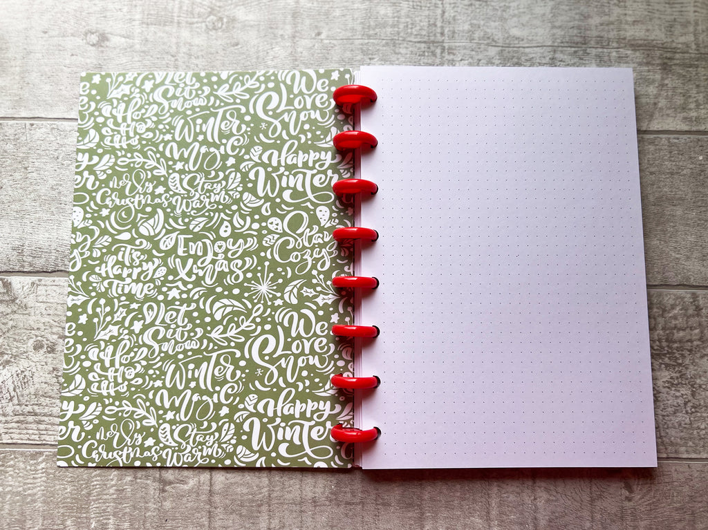 Happy Holidays - A5 - Dotted Notebook With Discs