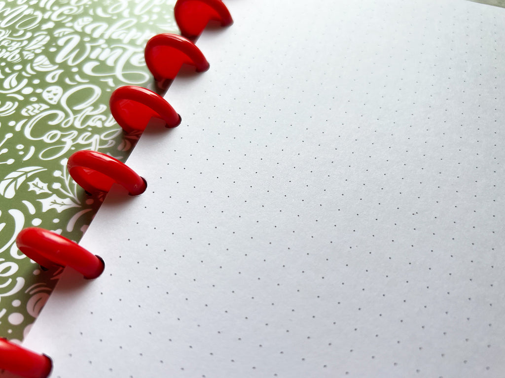Happy Holidays - A5 - Dotted Notebook With Discs