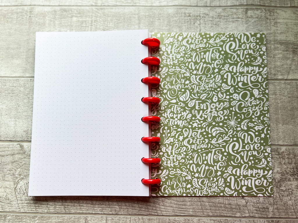 Happy Holidays - A5 - Dotted Notebook With Discs