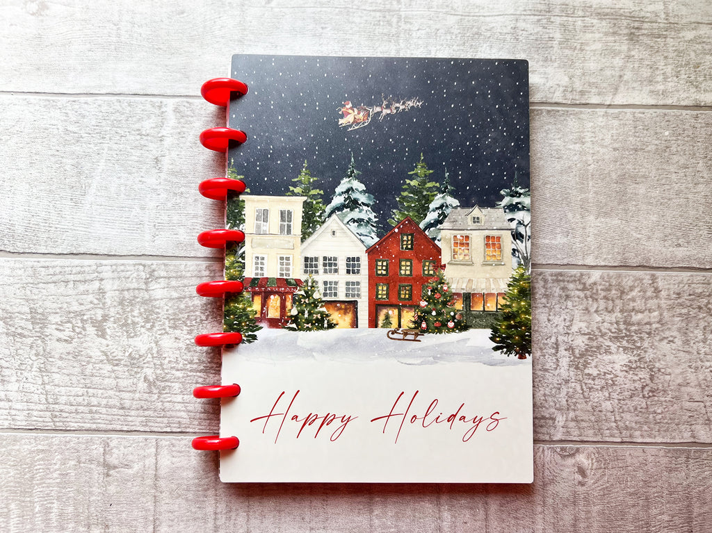 Happy Holidays - A5 - Dotted Notebook With Discs