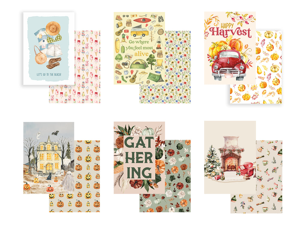 Planner - Seasonal Days - Functional Vertical Layout - A5 size