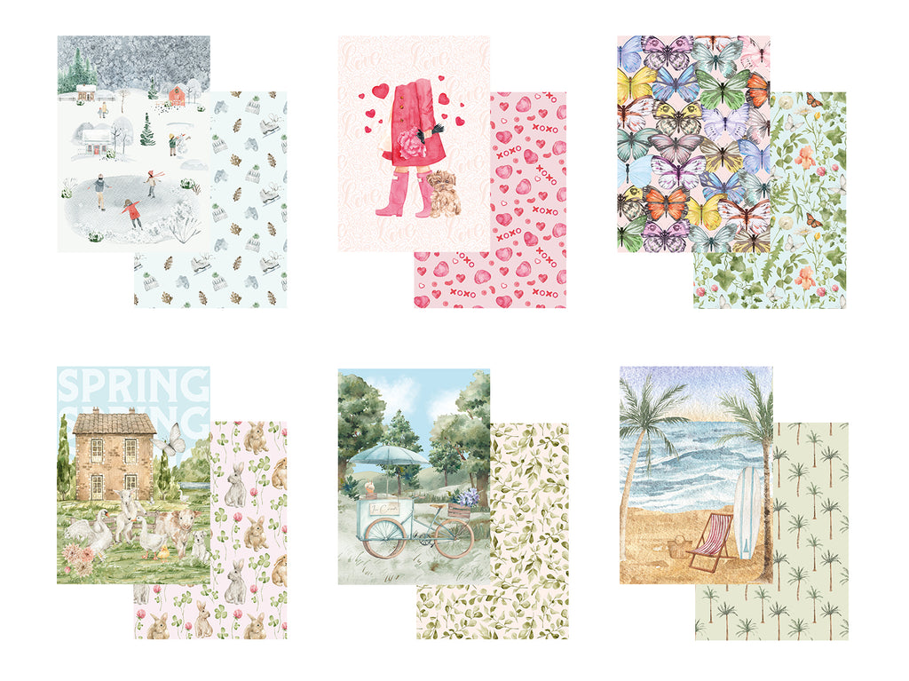 Planner - Seasonal Days - Functional Vertical Layout - A5 size