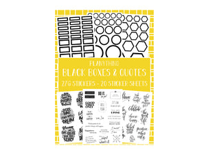 Black Boxes and Quotes - Sticker book