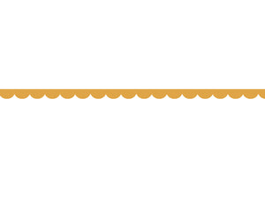 Dark Oker Yellow scalloped - 0,8 cm - Skinny washi tape
