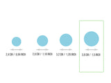 8 Black plastic discs - 3,8 cm / 1,5 inch