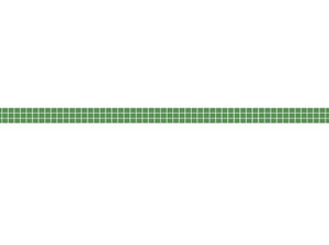 Green grid  - 0,8 cm - Skinny washi tape
