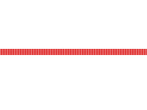 Red grid  - 0,8 cm - Skinny washi tape