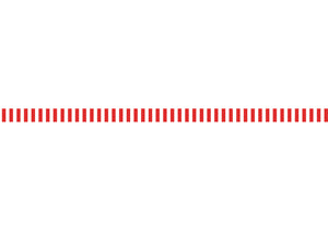 Red and white stripes  - 0,8 cm - Skinny washi tape