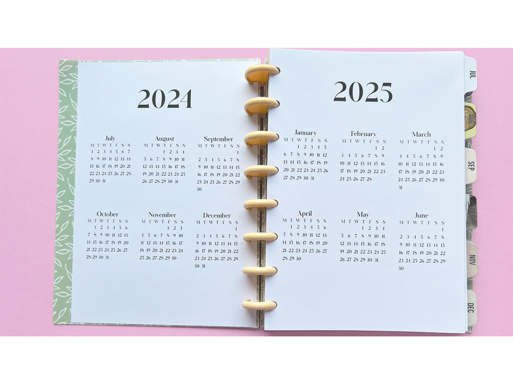 Planner - Seasonal Days - Functional Vertical Layout - A5 size