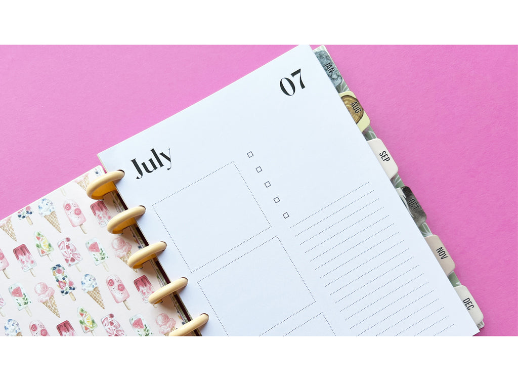 Planner - Seasonal Days - Functional Vertical Layout - A5 size