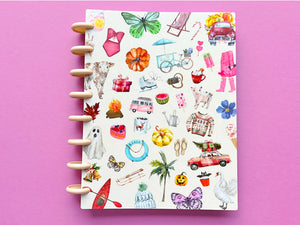 Planner - Seasonal Days - Functional Vertical Layout - A5 size