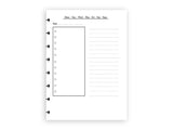 Undated Daily Sheets - Double sided sheets - Pack of 50 sheets