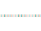 Stripes Coral green, Pink, Blue and White - Skinny - Washi tape