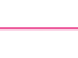 Bright Pink and White horizontal stripes - 0,8 cm - Skinny washi tape