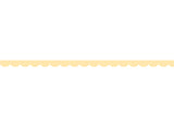 Yellow scalloped - 0,8 cm - Skinny washi tape