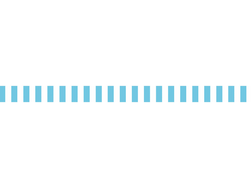 Bright Blue with white stripes - Washi tapes