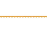 Dark Oker Yellow scalloped - 0,8 cm - Skinny washi tape