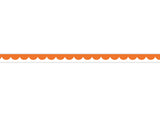 Dark Orange Scalloped - 0,8 cm - Skinny Washi Tape