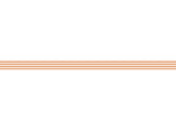 Bright Orange and White horizontal stripes - 0,8 cm - Skinny washi tape