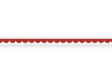 Dark Red Scalloped - 0,8 cm - Skinny Washi Tape