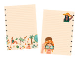 Dotted Lined - Fill paper - with Summer prints pack of 30 sheets