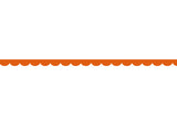 Dark Orange scalloped - 0,8 cm - Skinny washi tape