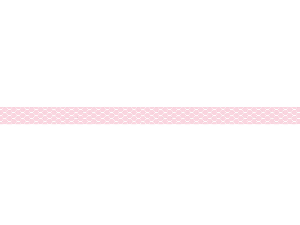 Pastel Pink - Hexagon - Skinny - Washi tape