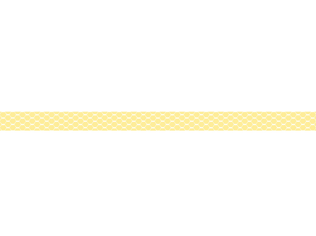 Pastel Yellow - Hexagon - Skinny - Washi tape