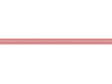Red and White horizontal stripes - 0,8 cm - Skinny washi