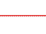 Red  scalloped - 0,8 cm - Skinny washi tape