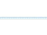 Light blue - Scalloped - 0,8 cm - Skinny washi tape