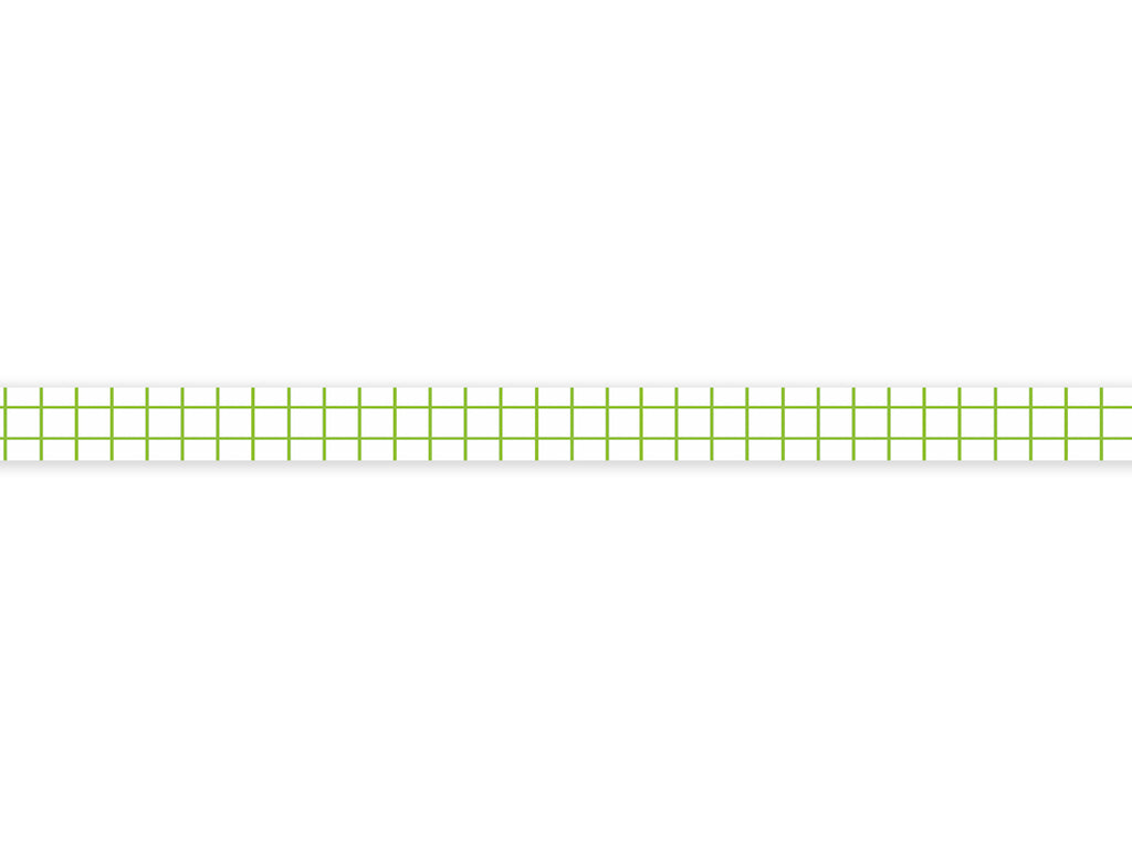 White with Bright Green grid - Washi tapes