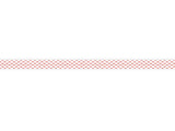 White with Dark red - Hexagon - 0,8 cm - Skinny Washi Tape