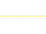 Soft yellow scalloped - 0,8 cm - Skinny washi tape