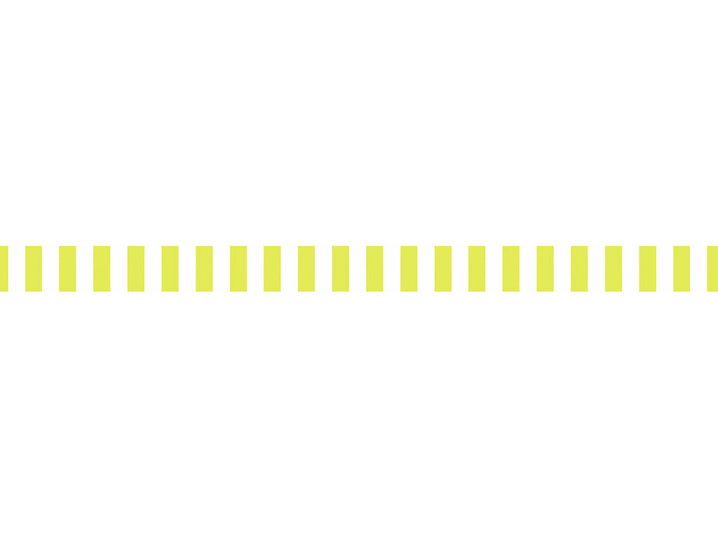 Bright Yellow with White Stripes - Washi tapes