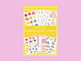 Rainbow Florals & Boxes - A5 Sticker book