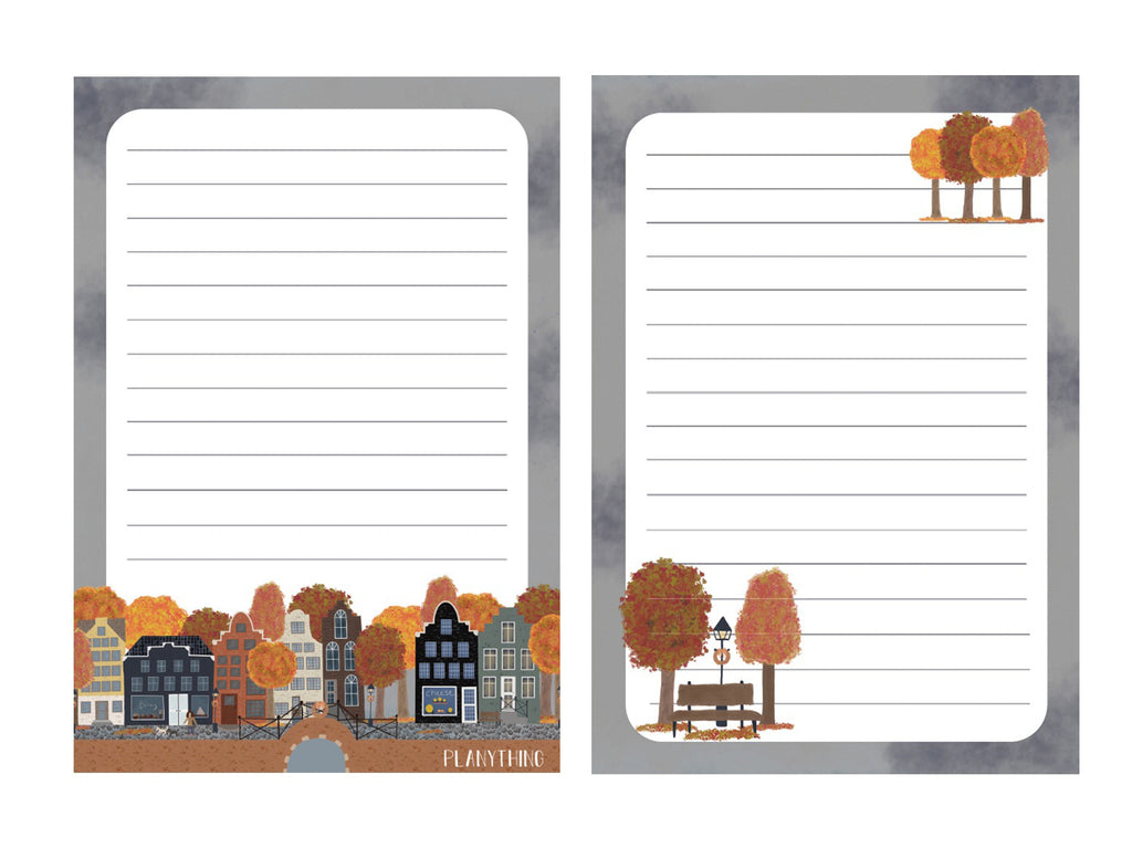 Autumn in Amsterdam - A5 Double Sided Notepad