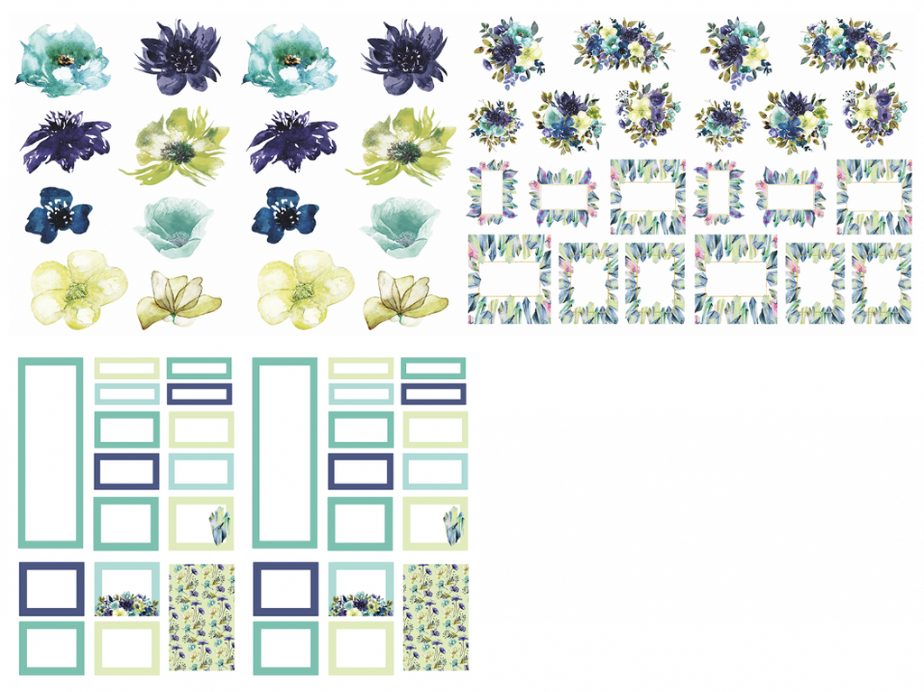 Crystals and Florals - Sticker book