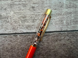 Orange Pen - with white, black and orange gems