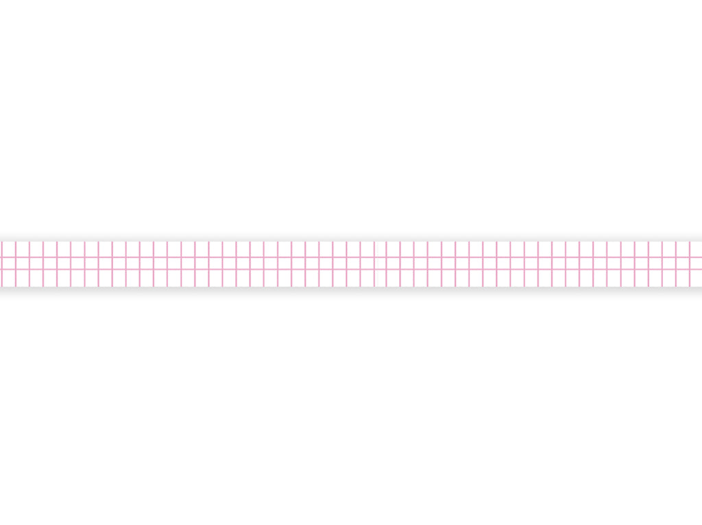 White with Pink grid - Washi Tape